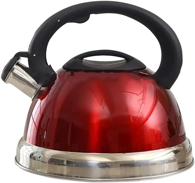 Kuhalo za čaj |čaj s zvižduk od nehrđajućeg čelika volumena 3 l|hrana za vodu za čaj, kotao za vodu sa zaštitom od pregrijavanja, topla voda brzo kuhati